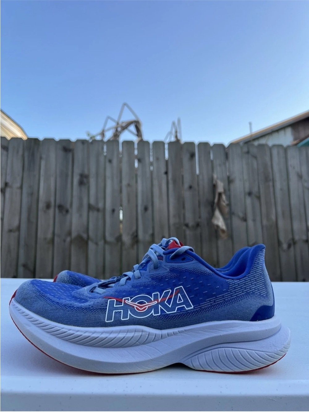 Women’s HOKA Mach 6 Blue Running Shoes - Lightweight Comfort size 11